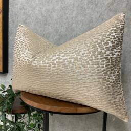 Antelope Champagne Gold Rectangle Cushion Cover Luxury Textured Pillow Designer Prestigious Textiles Fabric Handmade in UK All Sizes