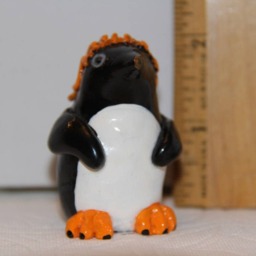 Silly Hair Adelie Penguin - Handcrafted Figurine - thumbnail 4