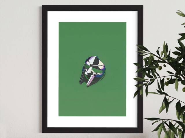 Mf Doom Fashion Vintage Poster - Nike Hip-Hop Rap A2 A3 A4 Framed Print Wall Art - image 1