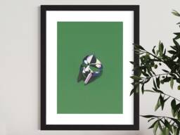 Mf Doom Fashion Vintage Poster - Nike Hip-Hop Rap A2 A3 A4 Framed Print Wall Art - thumbnail 1