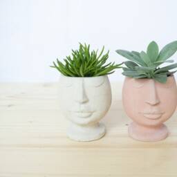 Nordic Style 3D Face Concrete Planter - thumbnail 2