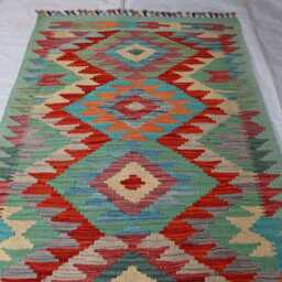 3x10 Stunning Afghan Handmade Kilim Rug, Maimana Chubi New Runner Flatweave Oriental Turkmen Hallway Rug - thumbnail 2