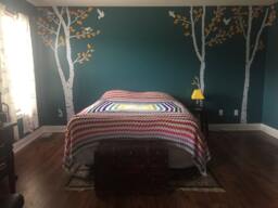 Handmade Rainbow Stripe Queen Sized Crocheted Bedspread - thumbnail 1