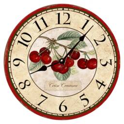 Cherry Clock - Wall Clock - thumbnail 1