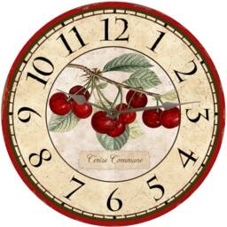 Cherry Clock - Wall Clock - thumbnail 3