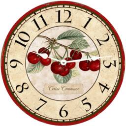 Cherry Clock - Wall Clock - thumbnail 2