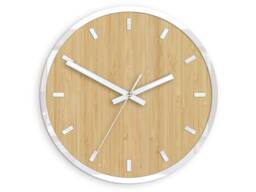 Large Wall Clock Bamboo With White Accessories - Quiet & Modern 30cm/11, 81 - thumbnail 1