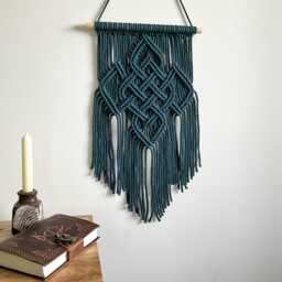 Irish Celtic Knot Wall Art, Handmade Peacock Blue Decor, Made in Ireland - thumbnail 2