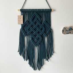 Irish Celtic Knot Wall Art, Handmade Peacock Blue Decor, Made in Ireland - thumbnail 3