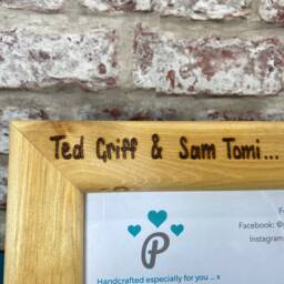 New Baby Twins Triplets - Personalised Wooden Photo Frame 7x5 - thumbnail 3