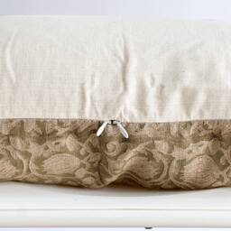 Floral Block Print Lumbar Pillow Cover Boho Farmhouse Decor - thumbnail 3
