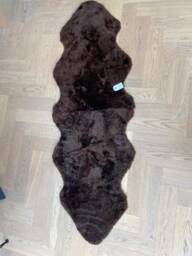 Chocolate Brown Double Short Wool Shearling, Genuine Sheepskin, 70 X 180cm - thumbnail 1