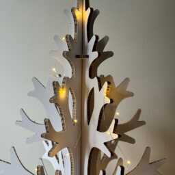 Sustainable Cardboard Christmas Tree - 90cm - 2.95Ft Eco-Friendly Artificial Holiday Decor - thumbnail 3