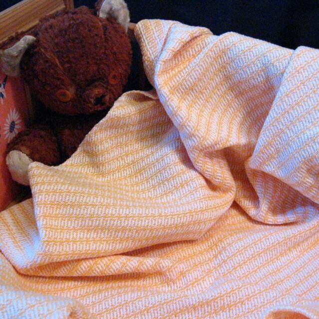 Handwoven Baby Blanket - Golden Yellow - image 1