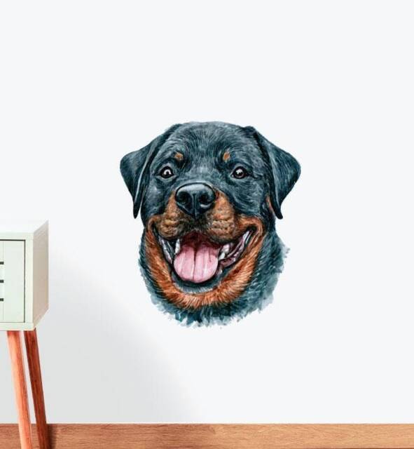 Rottweiler Dog Wall Sticker Decal - Dogs & Pets Stickers, Art, Decals, Kids Animals Decals