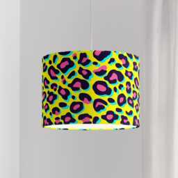 Lampshade Animal Leopard Print Velvet - Yellow & Pink Drum Lamp Shade 25cm 30cm 35cm 40cm 45cm Table Lamp Shade, Ceiling Shade - thumbnail 3