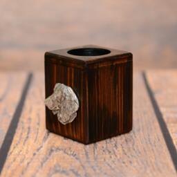 Dachshund - Wooden Candlestick With Dog, Souvenir, Decoration, Limited Edition, Collection - thumbnail 2