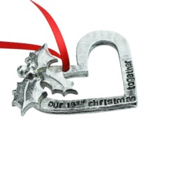 19Th Anniversary Christmas Tree Ornament - Reads Our Together - thumbnail 2