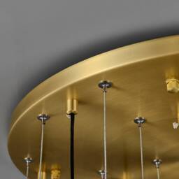 Modern Brass Chandelier 10-Pendant Abstract Led Light - thumbnail 3