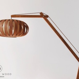 Modern Floor Lamp. Arch Design. Sapele & Birch - thumbnail 2