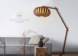 Modern Floor Lamp. Arch Design. Sapele & Birch - thumbnail 1