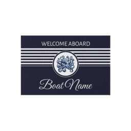 Octopus, Nautical Rug, Boat Mat, Enthusiast Gift, Coastal Decor, Custom Name Mat, Yacht Life, Summer Vibe, Personalized Gift - thumbnail 2