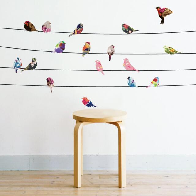 Birds & Blossoms Wall Sticker Decal - Illustration Stickers, Animals Decals, Home Decor, Art, Illustrations