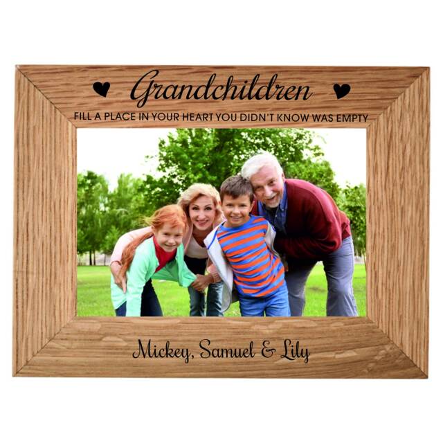 Personalised Grandparents Photo Frame - Landscape Or Portrait For Him Her Grandad Grampy Nanny Gramda Custom Gift Present Xmas Birthday