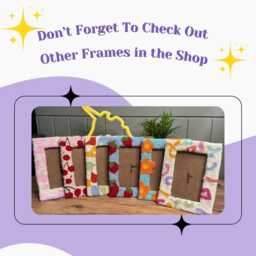 Handmade Halloween Punch Needle Picture Frame - Home Decor 4x6 Wall Art Hanging Tufted Photo Gift - thumbnail 4
