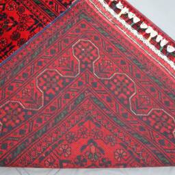 17 Ft Red Runner Rug, Afghan Hand Knotted Veg Dyes Wool Bukhara Long Hallway Runner, Entryway Runner, Kitchen, Stairs Runner Rug - thumbnail 4