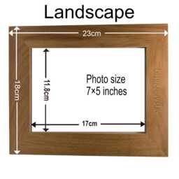 Personalized Solid Oak Photo Frame Laser Engraved Family Gift - thumbnail 4