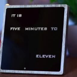 Word Clock - English Wordclock, Led Clock, Wood Electronic Light Up - thumbnail 3