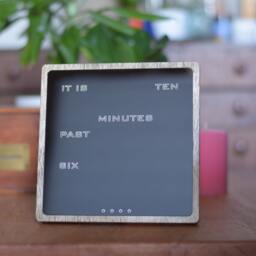Word Clock - English Wordclock, Led Clock, Wood Electronic Light Up - thumbnail 4