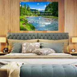 Proverbs 35 #6 Kjv Trust in The Lord With All Thine Heart Scripture Art, Framed Bible Verses, Religious Framed Art, Wall Hangings - thumbnail 3