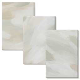Canvas Set Of 3 - Bright Paints On Canvas, Delicate Boho Style, Beige Picture Print, Natural Textures Wall Decor - thumbnail 2
