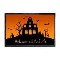 Personalised Halloween Spooky House Indoor Doormat - thumbnail 3