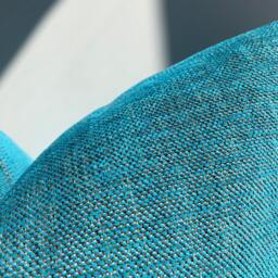 Turquoise Linen Throw Pillow Cover, Decorative Pillowcase, Patina Blue Textured Cushion Cover, 20x20 - thumbnail 4