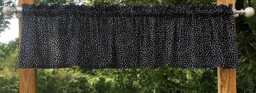 Kitchen Valance - Canine Dog Paw Prints Black & White Farmhouse Country Curtain - thumbnail 1