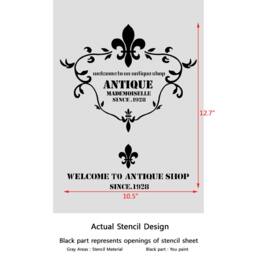 stencil Template Antique Shop For Crafting Canvas Diy Wall Decor Art Furniture - thumbnail 2