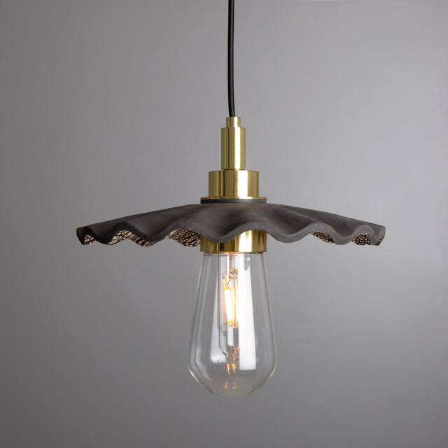 Kirhii Ceramic Bathroom Pendant Light Black Clay 10.75'' Ip44 - image 1