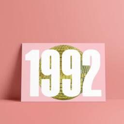 Personalised Year Print - Anniversary Custom Birthday Gift Wall Decor A4 A3 A2 Disco Ball Art - thumbnail 2