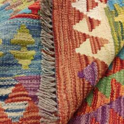 Tribal Runner Rug, Handmade Artisan Afghan Turkish Persian Qashqai Navajo Bohemian Flatweave Wool Kilim Rug 295x80 cm - thumbnail 3