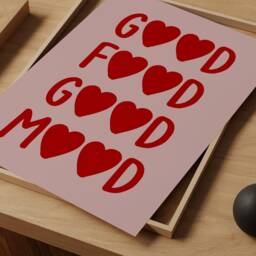 Good Food Mood - Kitchen Art Print Minimalist Trendy Dining Room Kitchen Wall Art Home Decor Gift - thumbnail 3