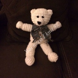 Knitted Bear, Bear Knitted, Handmade Stuffed Teddy Knit - thumbnail 3