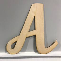 Custom Birch Wood Letter Large Wall Decor Name Sign - thumbnail 2