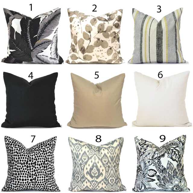 Outdoor Pillow Covers With Zippers, Affordable Home Decor, Easy To Use, Quick Delivery, Blacks, Tans & Reds You Choose - image 1