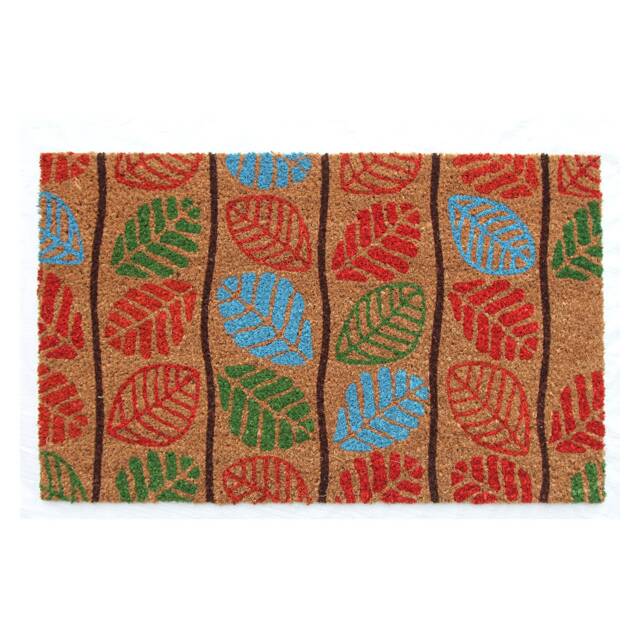 Coco & Coir Natural - Non-Slip Premium Quality Eco-Friendly Indoor Outdoor Entrance Door Mat 45 X 75 cm - Early Leaves - image 1