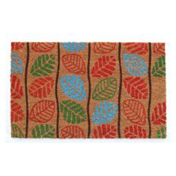 Coco & Coir Natural - Non-Slip Premium Quality Eco-Friendly Indoor Outdoor Entrance Door Mat 45 X 75 cm - Early Leaves - thumbnail 1