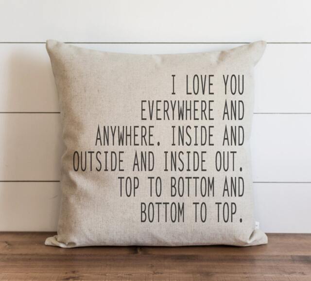 I Love You Everywhere 20 X Pillow Cover // Everyday Throw Cushion Gift For Them Accent - image 1