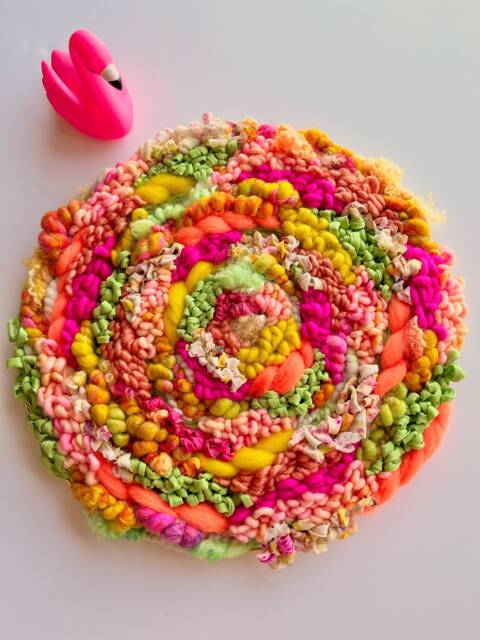 Mai Tai 14-Inch Round Woven Wall Hanging - image 1